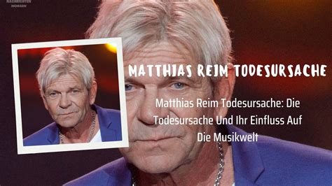 youtube matthias reim|matthias reim todesursache.